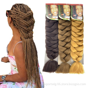 Synthetic Jumbo Braiding Hair Extension 82 INCH Crochet Hair Ombre Color Jumbo  Braids Attachment Hair